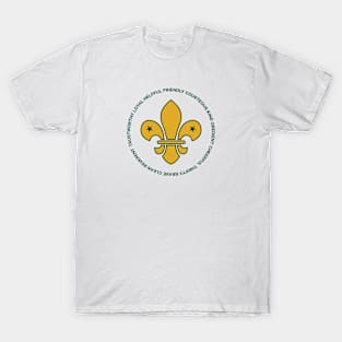 Scouting - Boy Girl Scouts / Scout Motto, Oath, Law and Slogan / color green yellow T-Shirt